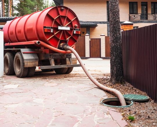 A rural Arizona home served by its own septic system